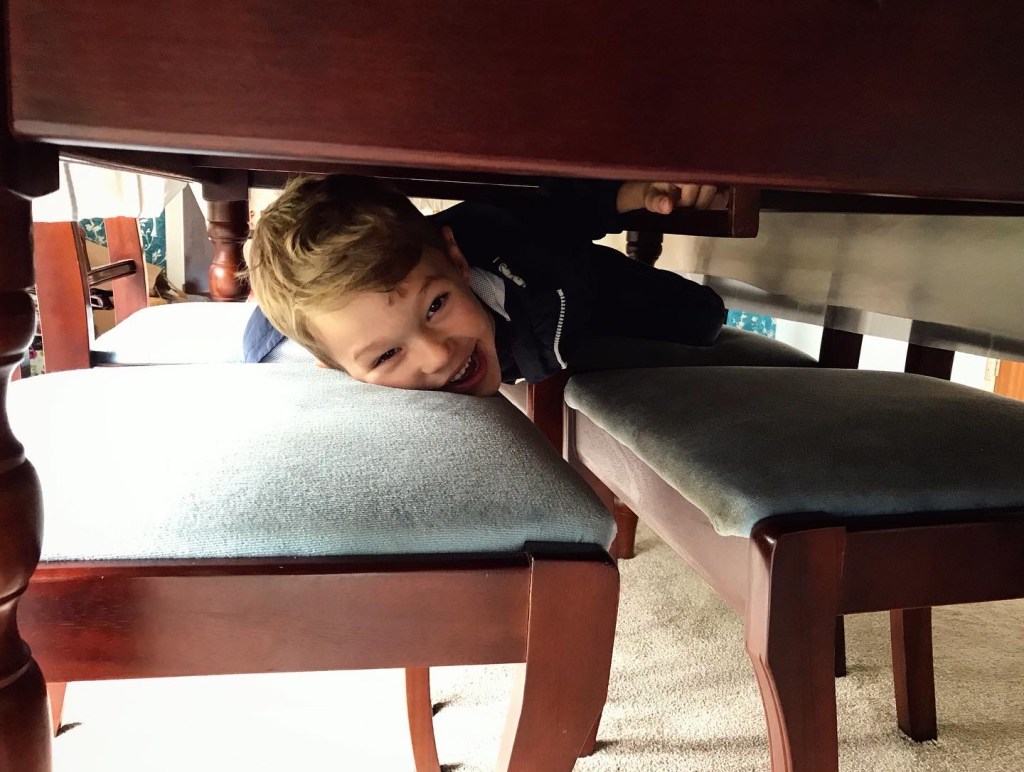 I found a small child under the table... 😂